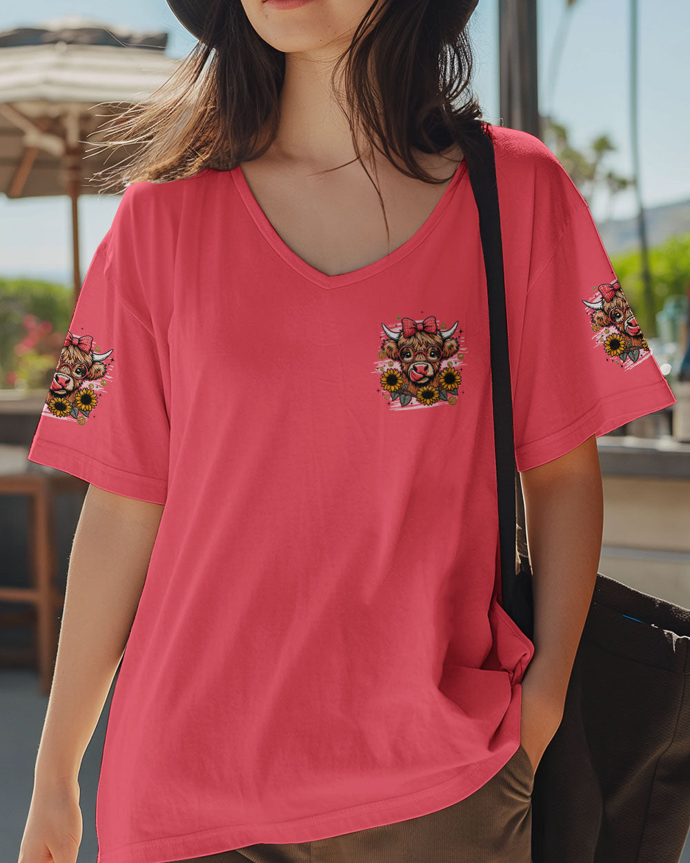 DO WHAT MAKES YOU HAPPY COW HIPPIE ALL OVER PRINT - TYQY0806251