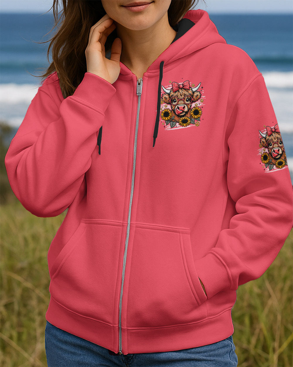 DO WHAT MAKES YOU HAPPY COW HIPPIE ALL OVER PRINT - TYQY0806251
