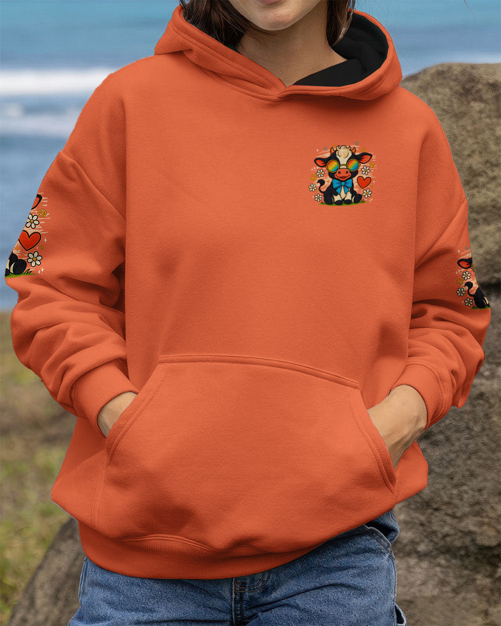 DO WHAT MAKES YOU HAPPY COW HIPPIE ALL OVER PRINT - TYQY0807254