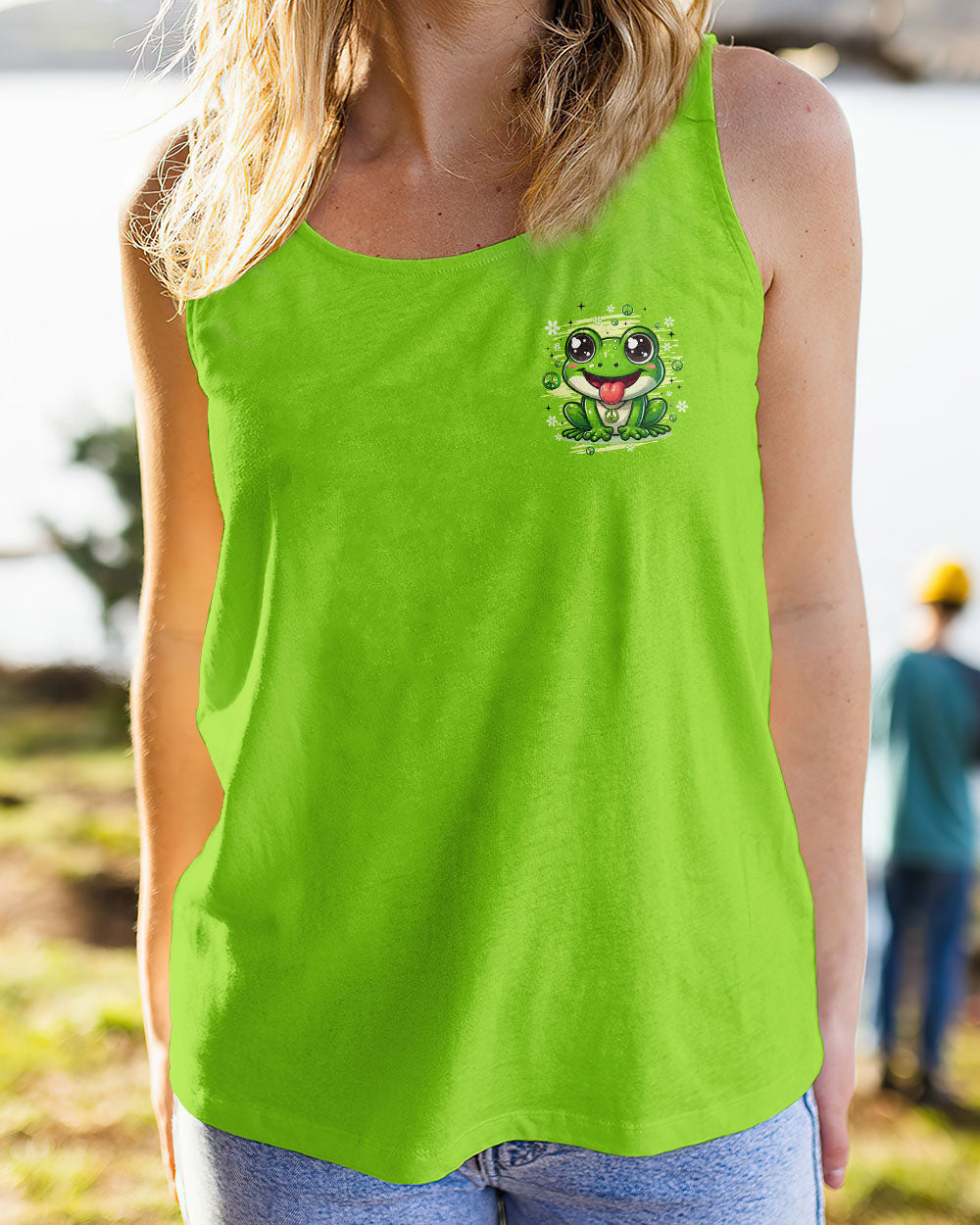 BE YOU THE WORLD WILL ADJUST FROG HIPPIE ALL OVER PRINT - TYQY0808254