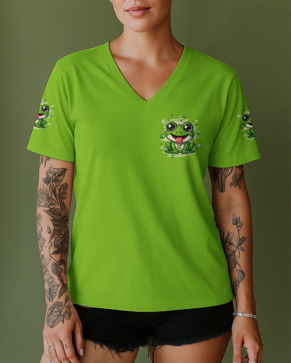 BE YOU THE WORLD WILL ADJUST FROG HIPPIE ALL OVER PRINT - TYQY0808254