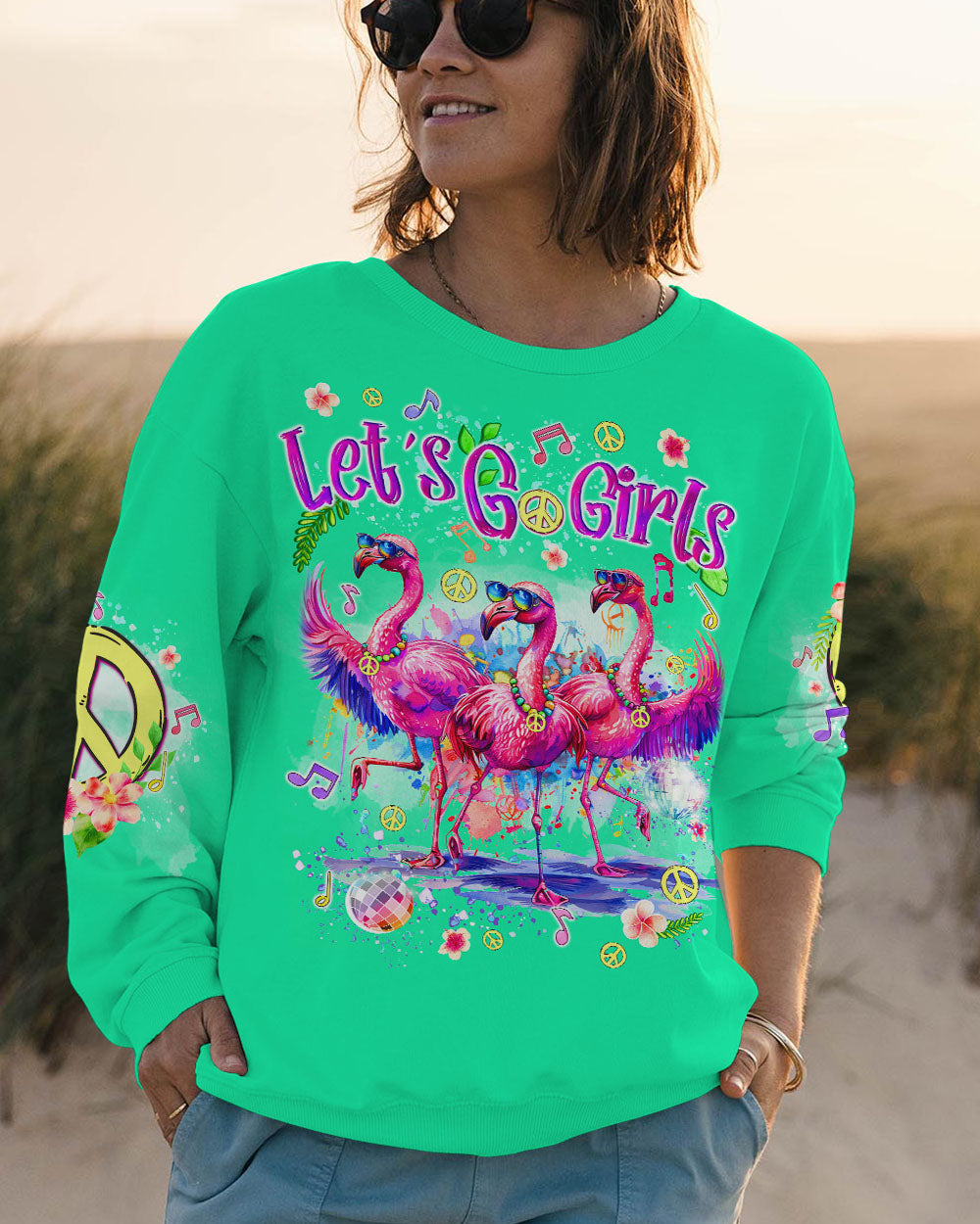 LET'S GO GIRLS FLAMINGO ALL OVER PRINT - TYQY0904242