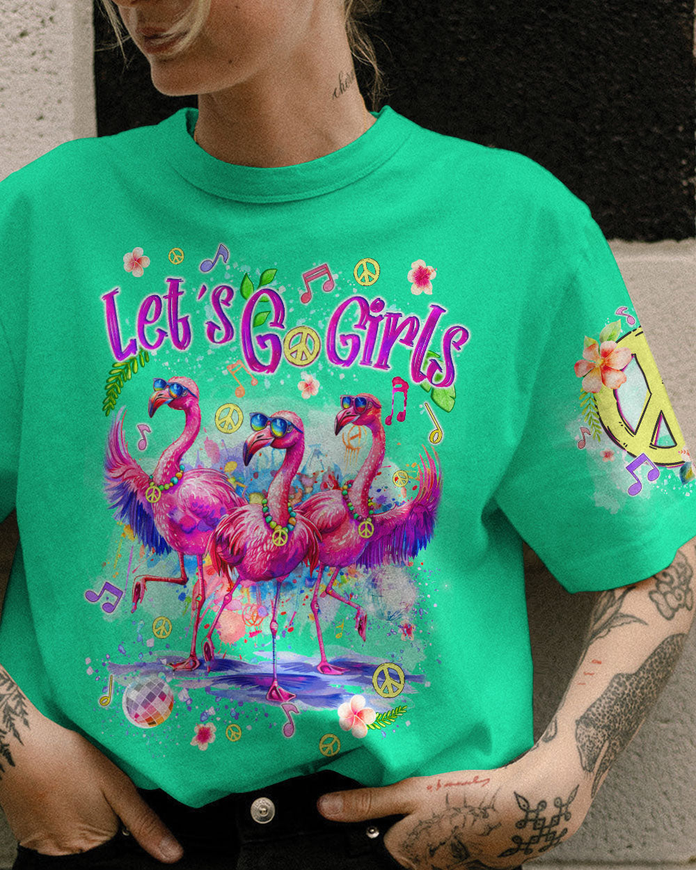 LET'S GO GIRLS FLAMINGO ALL OVER PRINT - TYQY0904242