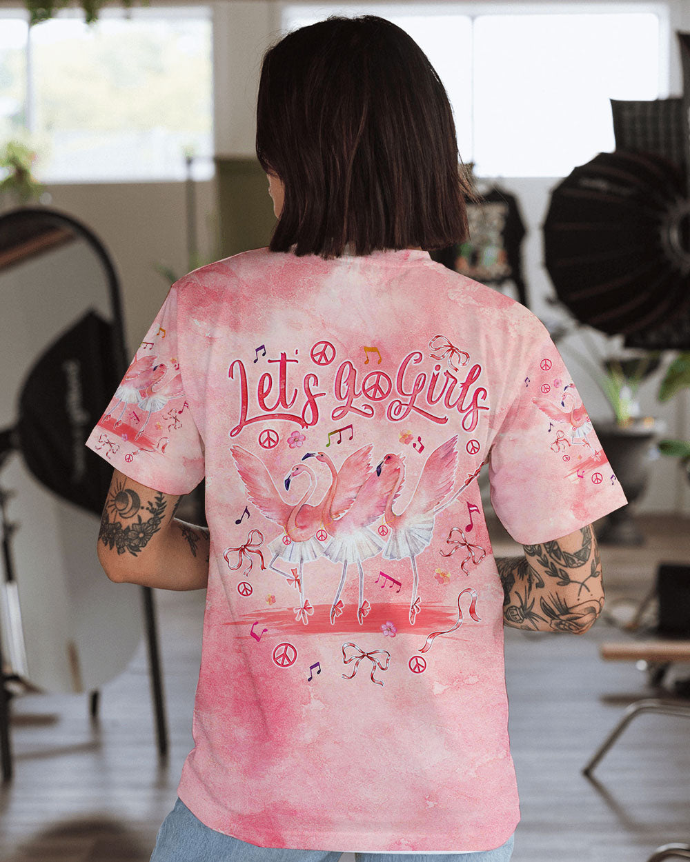 LET'S GO GIRLS BALLET FLAMINGO ALL OVER PRINT - TYQY0904243
