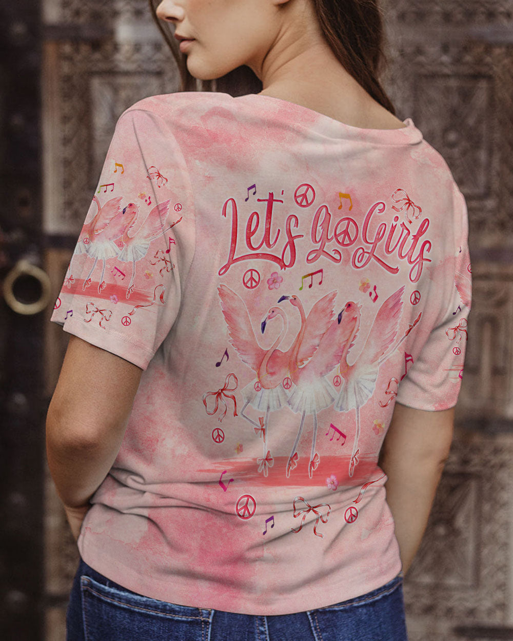 LET'S GO GIRLS BALLET FLAMINGO ALL OVER PRINT - TYQY0904243