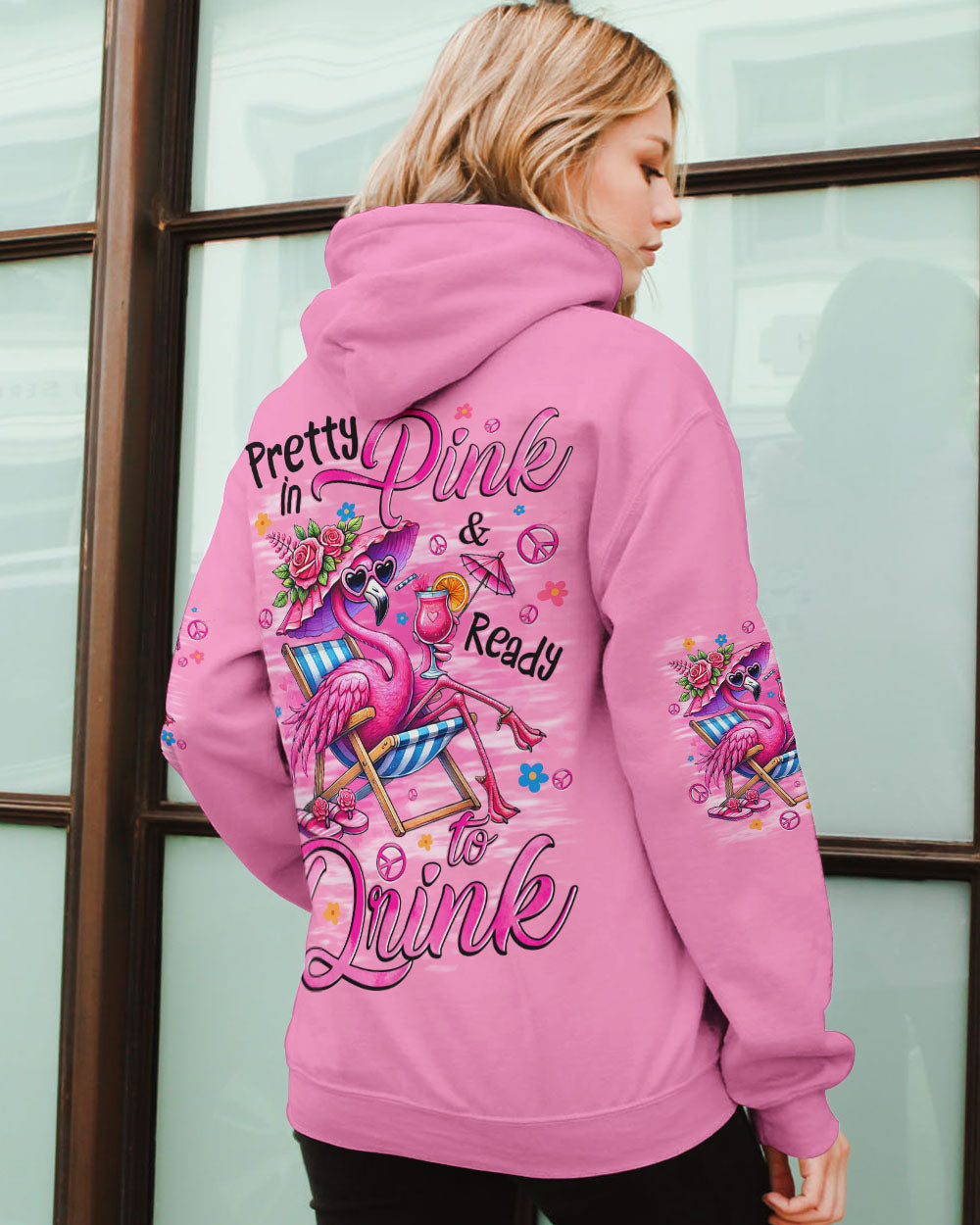 PRETTY IN PINK FLAMINGO ALL OVER PRINT - TYQY0904251