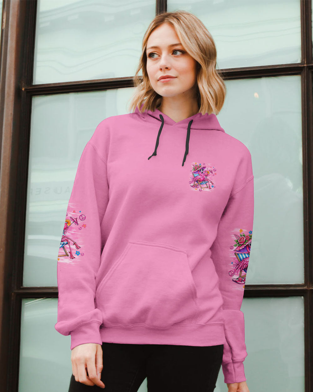 PRETTY IN PINK FLAMINGO ALL OVER PRINT - TYQY0904251