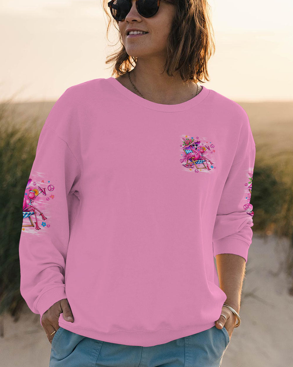 PRETTY IN PINK FLAMINGO ALL OVER PRINT - TYQY0904251