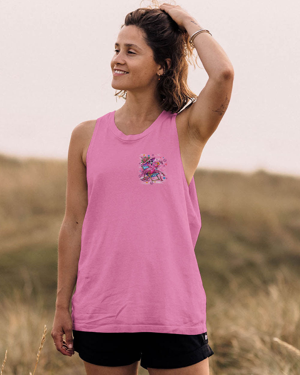 PRETTY IN PINK FLAMINGO ALL OVER PRINT - TYQY0904251