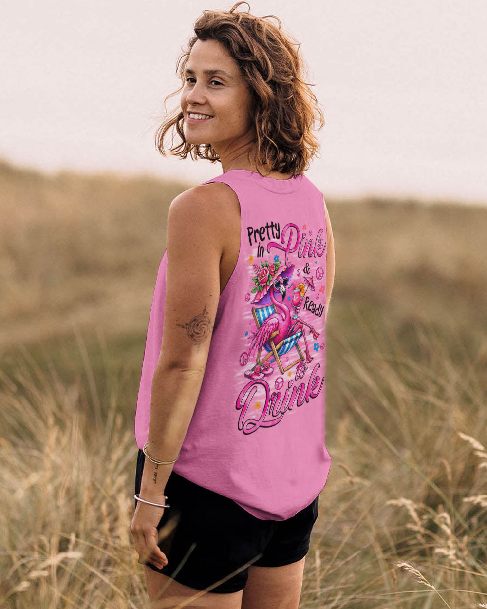PRETTY IN PINK FLAMINGO ALL OVER PRINT - TYQY0904251
