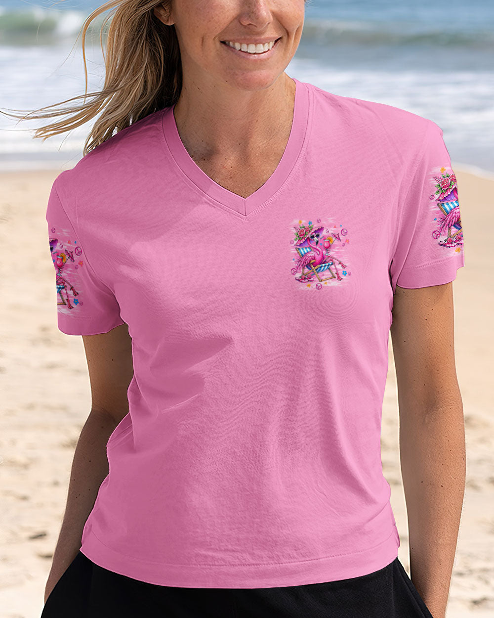PRETTY IN PINK FLAMINGO ALL OVER PRINT - TYQY0904251