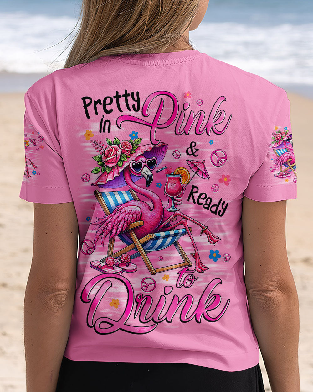 PRETTY IN PINK FLAMINGO ALL OVER PRINT - TYQY0904251