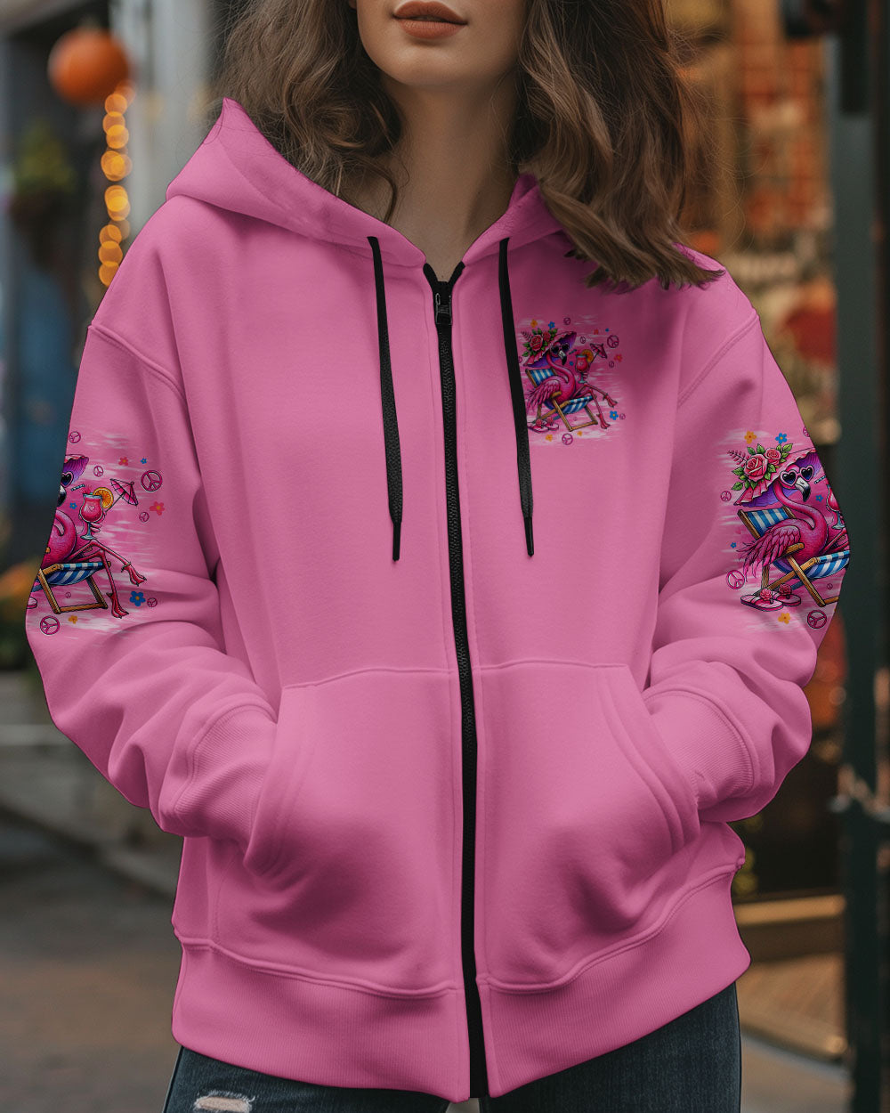 PRETTY IN PINK FLAMINGO ALL OVER PRINT - TYQY0904251