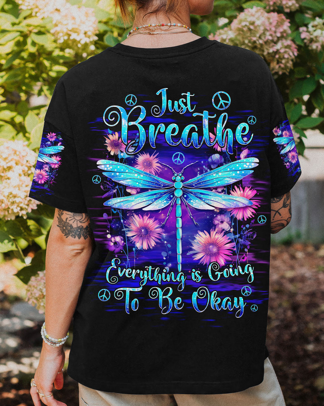 JUST BREATHE DRAGONFLY ALL OVER PRINT - TYQY0905252