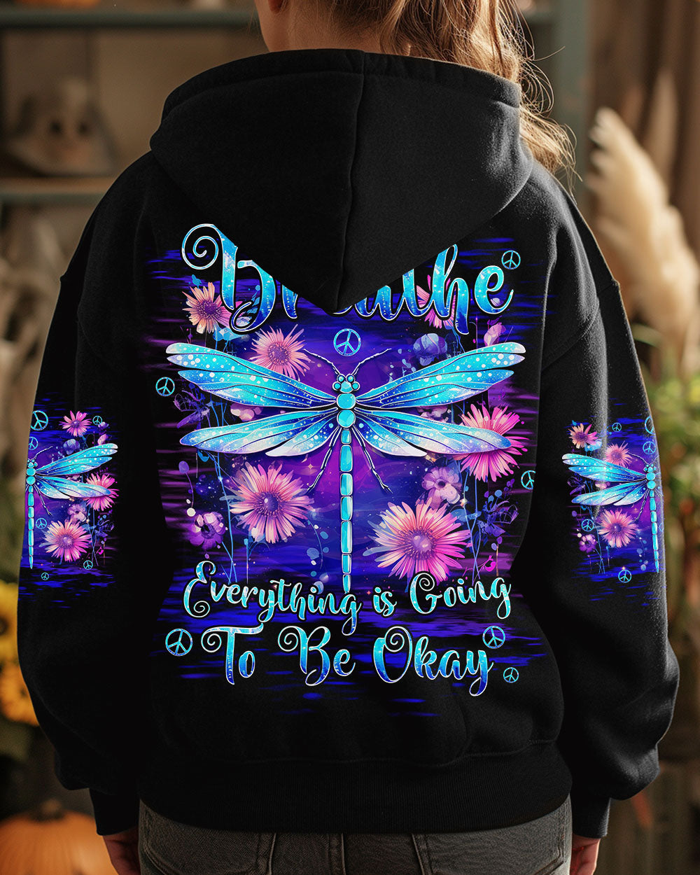 JUST BREATHE DRAGONFLY ALL OVER PRINT - TYQY0905252