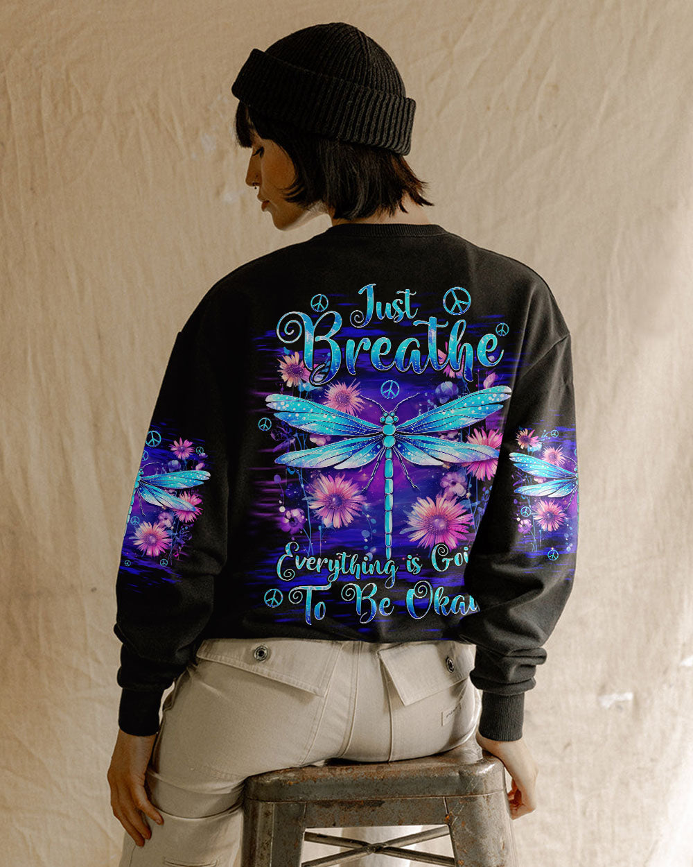 JUST BREATHE DRAGONFLY ALL OVER PRINT - TYQY0905252