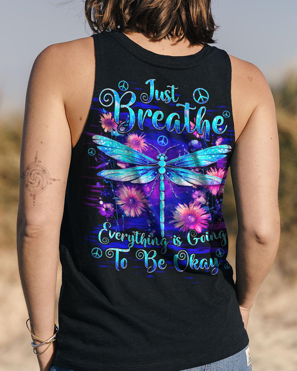 JUST BREATHE DRAGONFLY ALL OVER PRINT - TYQY0905252