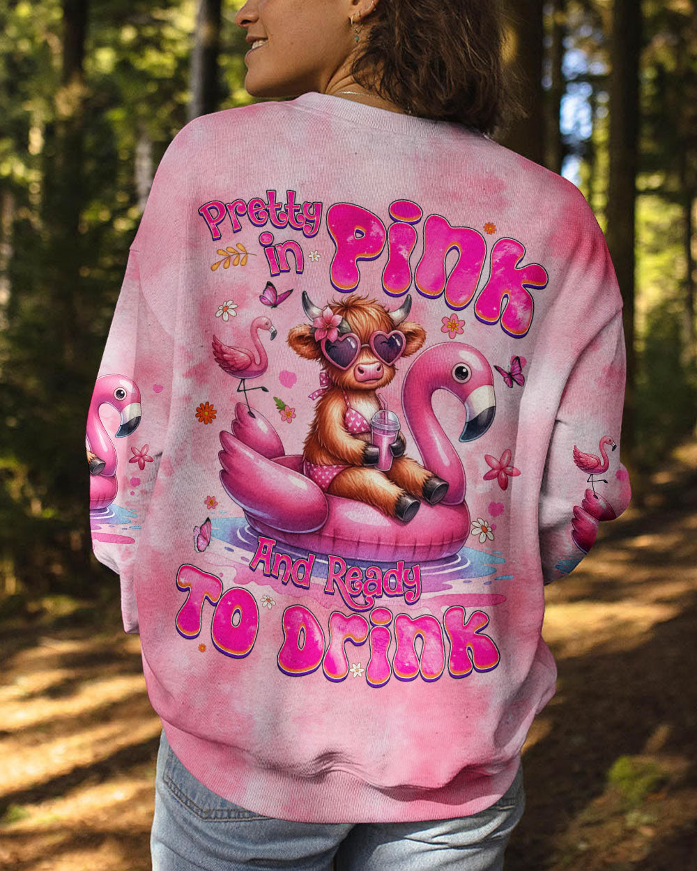 PRETTY IN PINK HEIFER ALL OVER PRINT - TYQY0907244