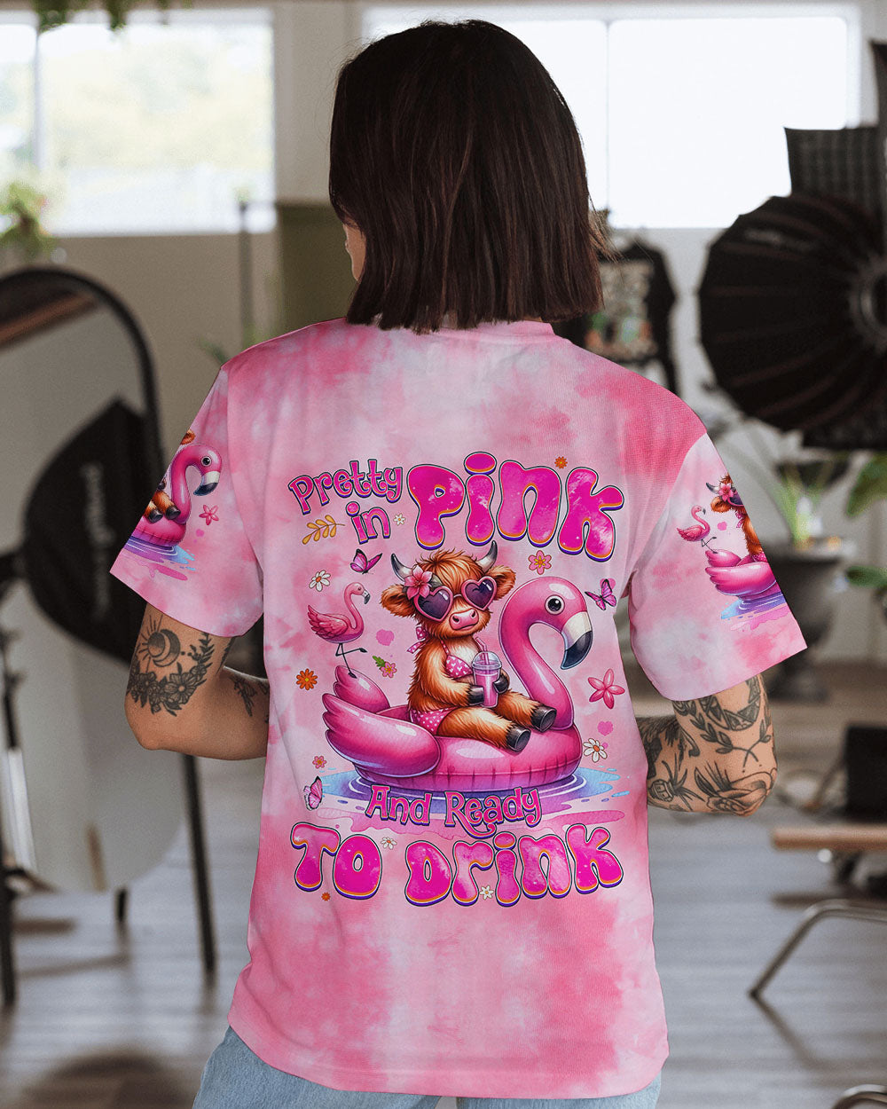 PRETTY IN PINK HEIFER ALL OVER PRINT - TYQY0907244