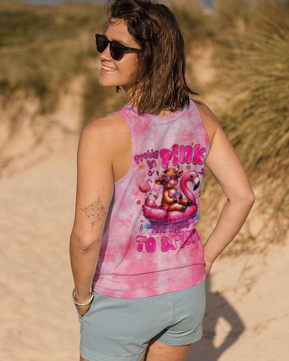 PRETTY IN PINK HEIFER ALL OVER PRINT - TYQY0907244
