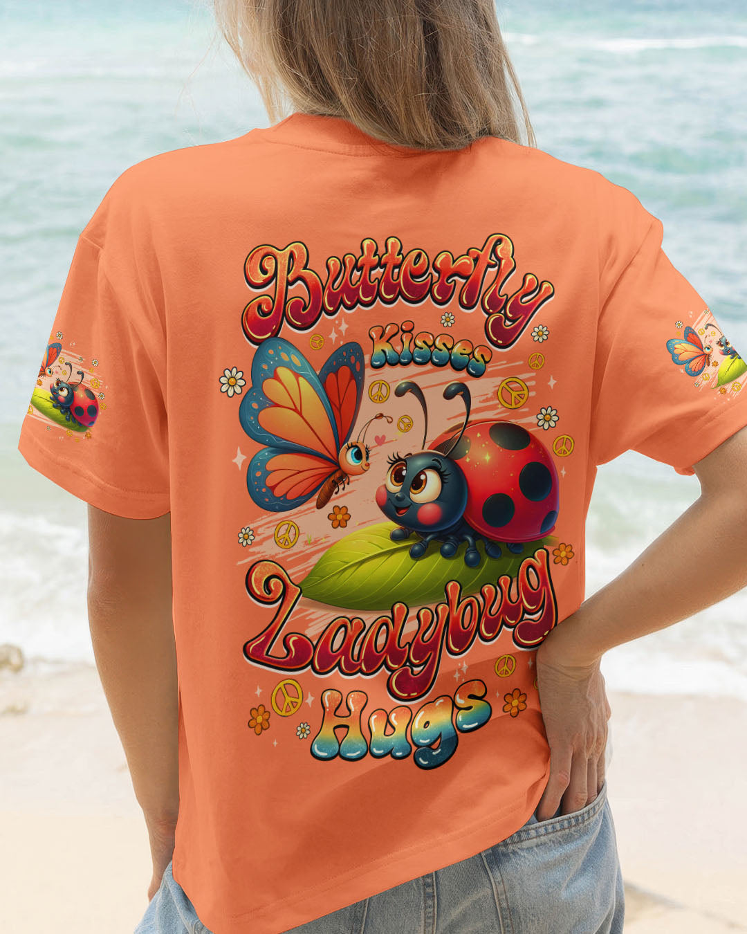 BUTTERFLY KISSES AND LADYBUG HUGS ALL OVER PRINT - TYQY0907253