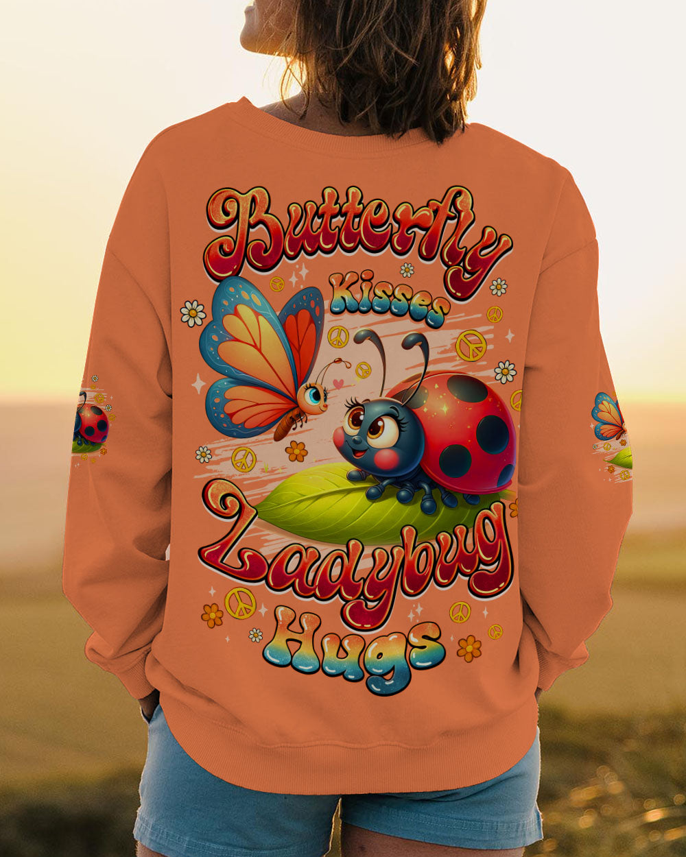 BUTTERFLY KISSES AND LADYBUG HUGS ALL OVER PRINT - TYQY0907253