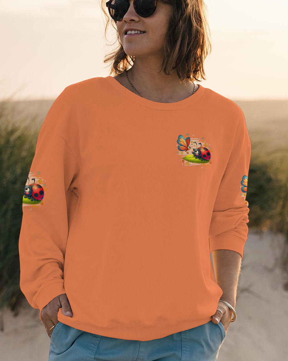 BUTTERFLY KISSES AND LADYBUG HUGS ALL OVER PRINT - TYQY0907253