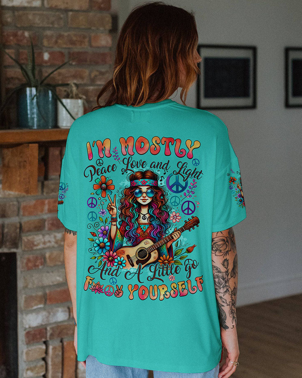 I'M MOSTLY PEACE LOVE AND LIGHT ALL OVER PRINT - TYQY0908243