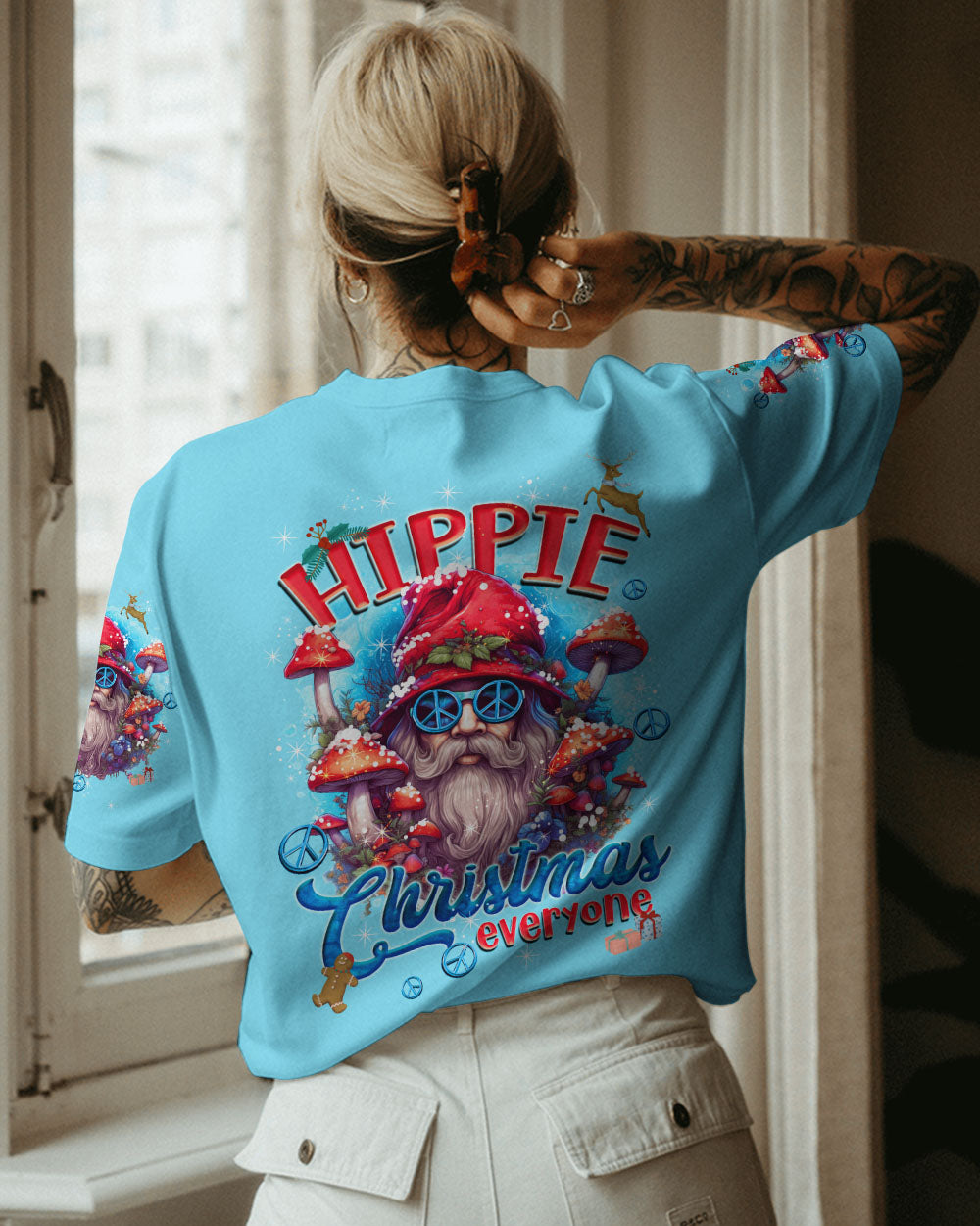 HIPPIE CHRISTMAS SANTA ALL OVER PRINT - TYQY090923