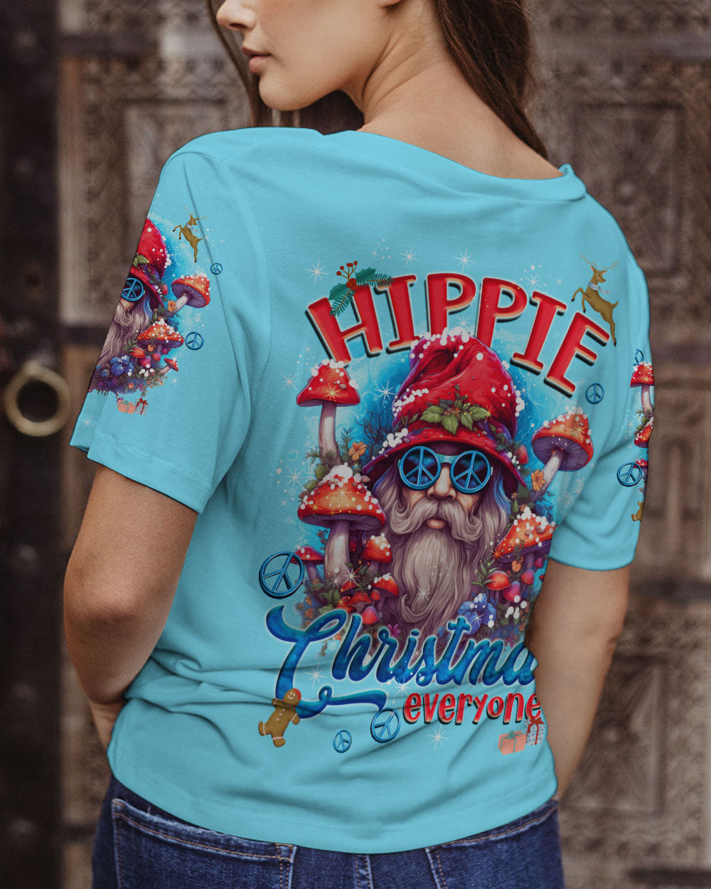 HIPPIE CHRISTMAS SANTA ALL OVER PRINT - TYQY090923