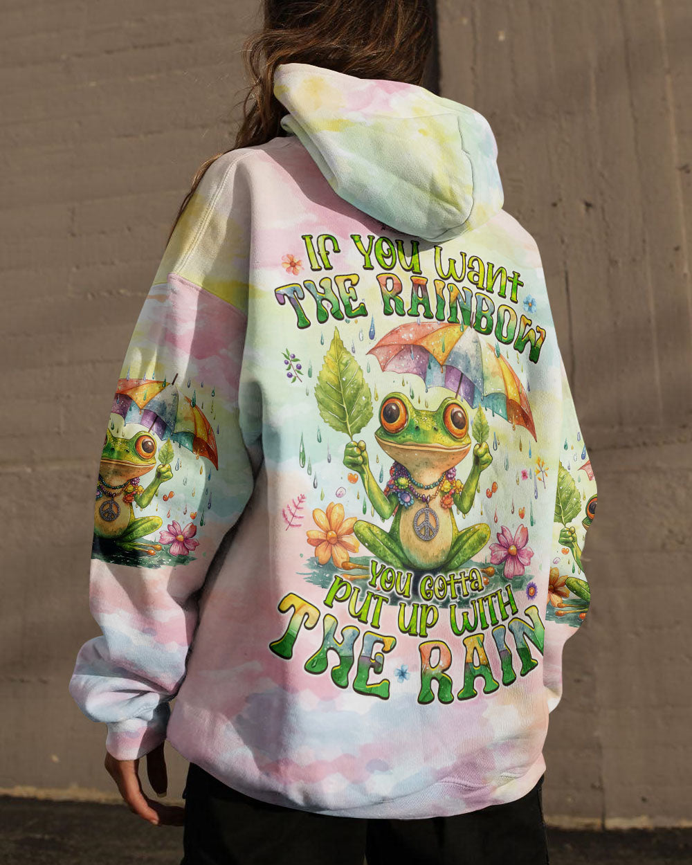 PUT UP WITH THE RAIN FROG ALL OVER PRINT - TYQY0909242