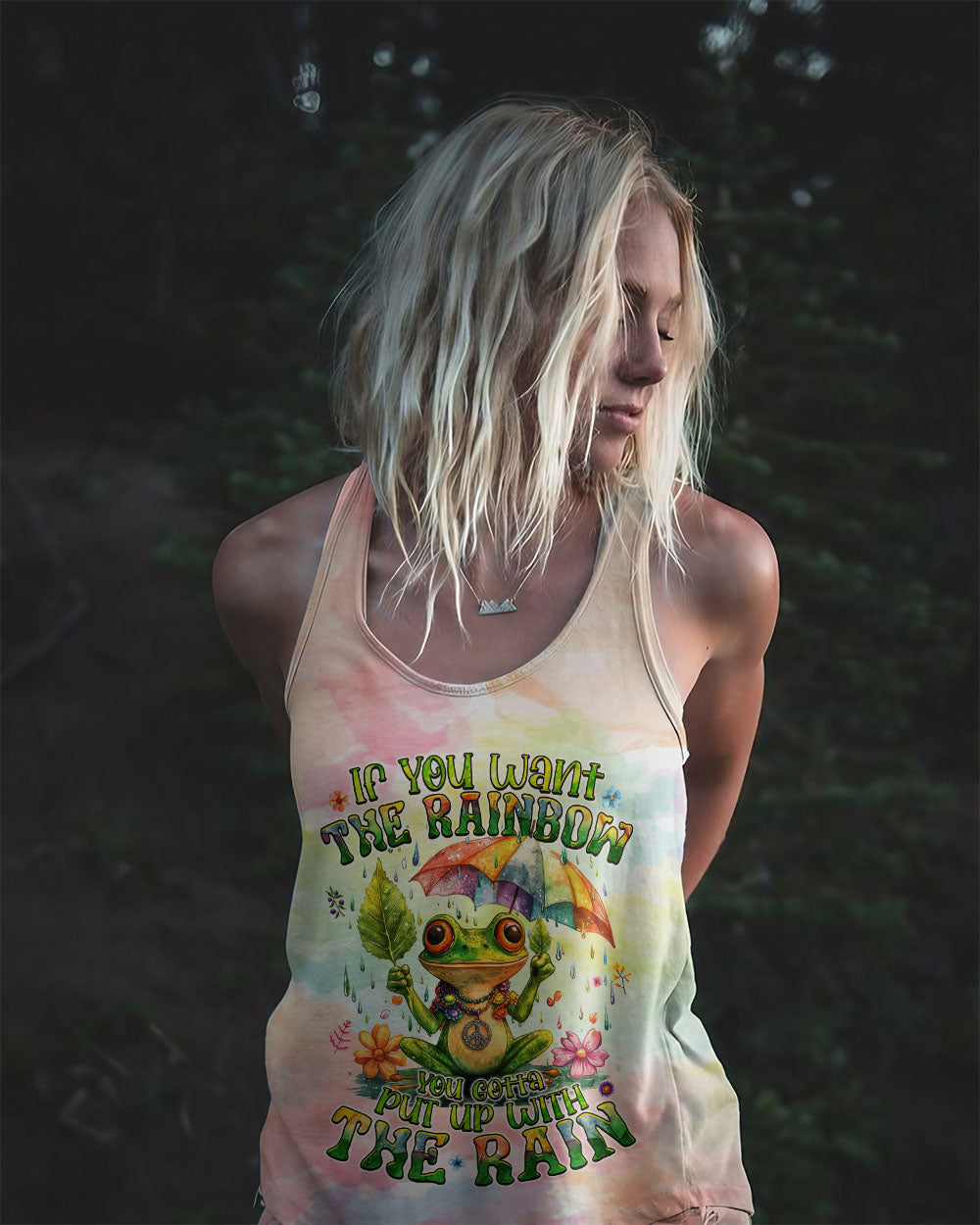 PUT UP WITH THE RAIN FROG ALL OVER PRINT - TYQY0909242