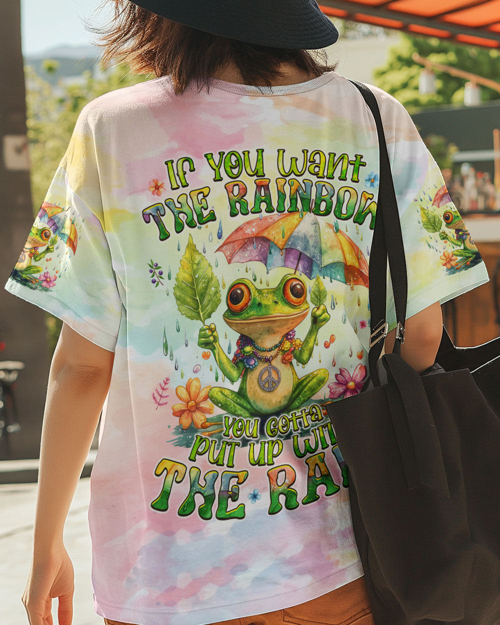 PUT UP WITH THE RAIN FROG ALL OVER PRINT - TYQY0909242