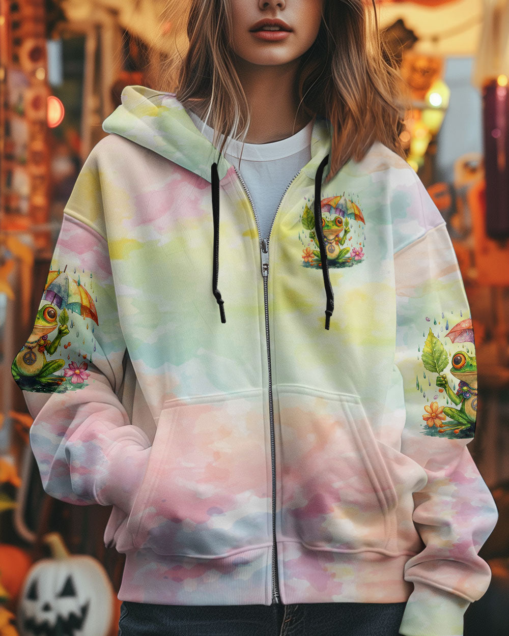 PUT UP WITH THE RAIN FROG ALL OVER PRINT - TYQY0909242