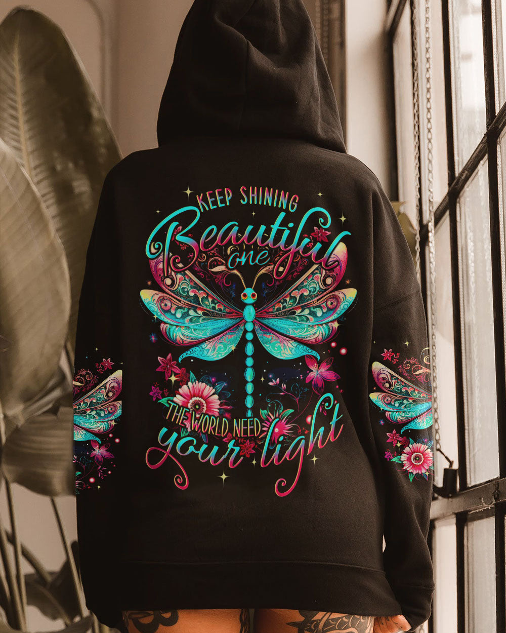 THE WORLD NEED YOUR LIGHT DRAGONFLY ALL OVER PRINT - TYQY0910231