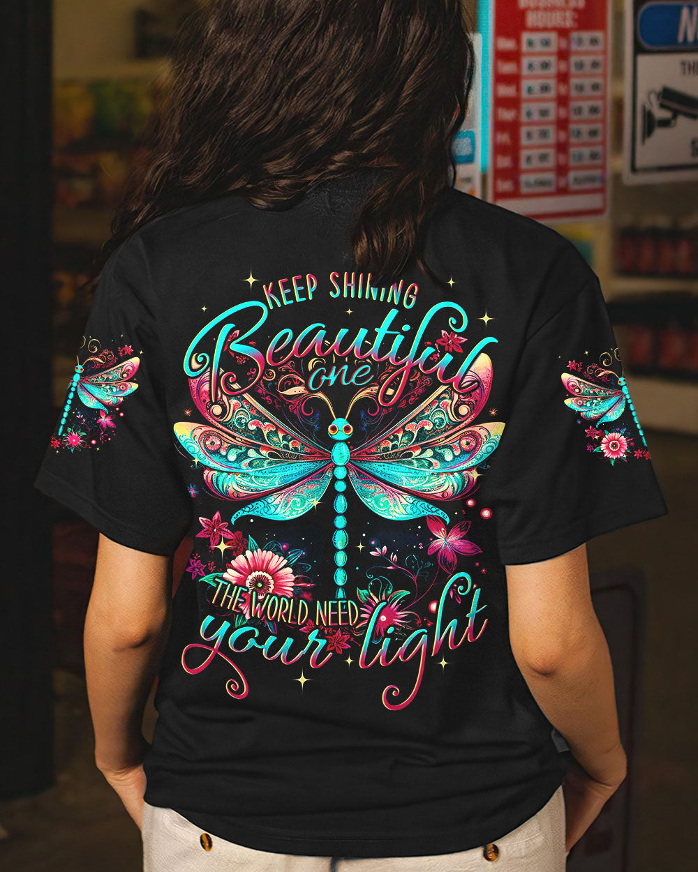 THE WORLD NEED YOUR LIGHT DRAGONFLY ALL OVER PRINT - TYQY0910231
