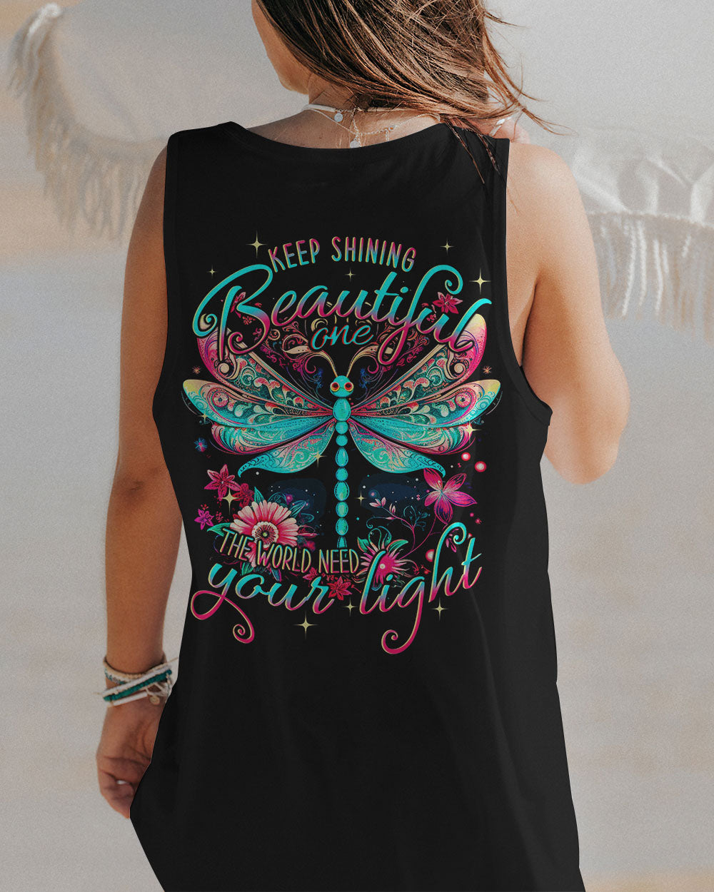 THE WORLD NEED YOUR LIGHT DRAGONFLY ALL OVER PRINT - TYQY0910231