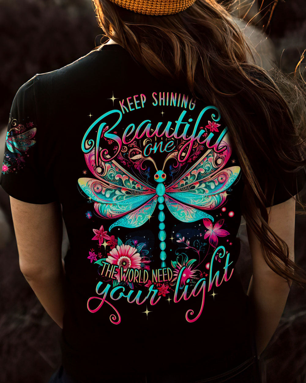 THE WORLD NEED YOUR LIGHT DRAGONFLY ALL OVER PRINT - TYQY0910231