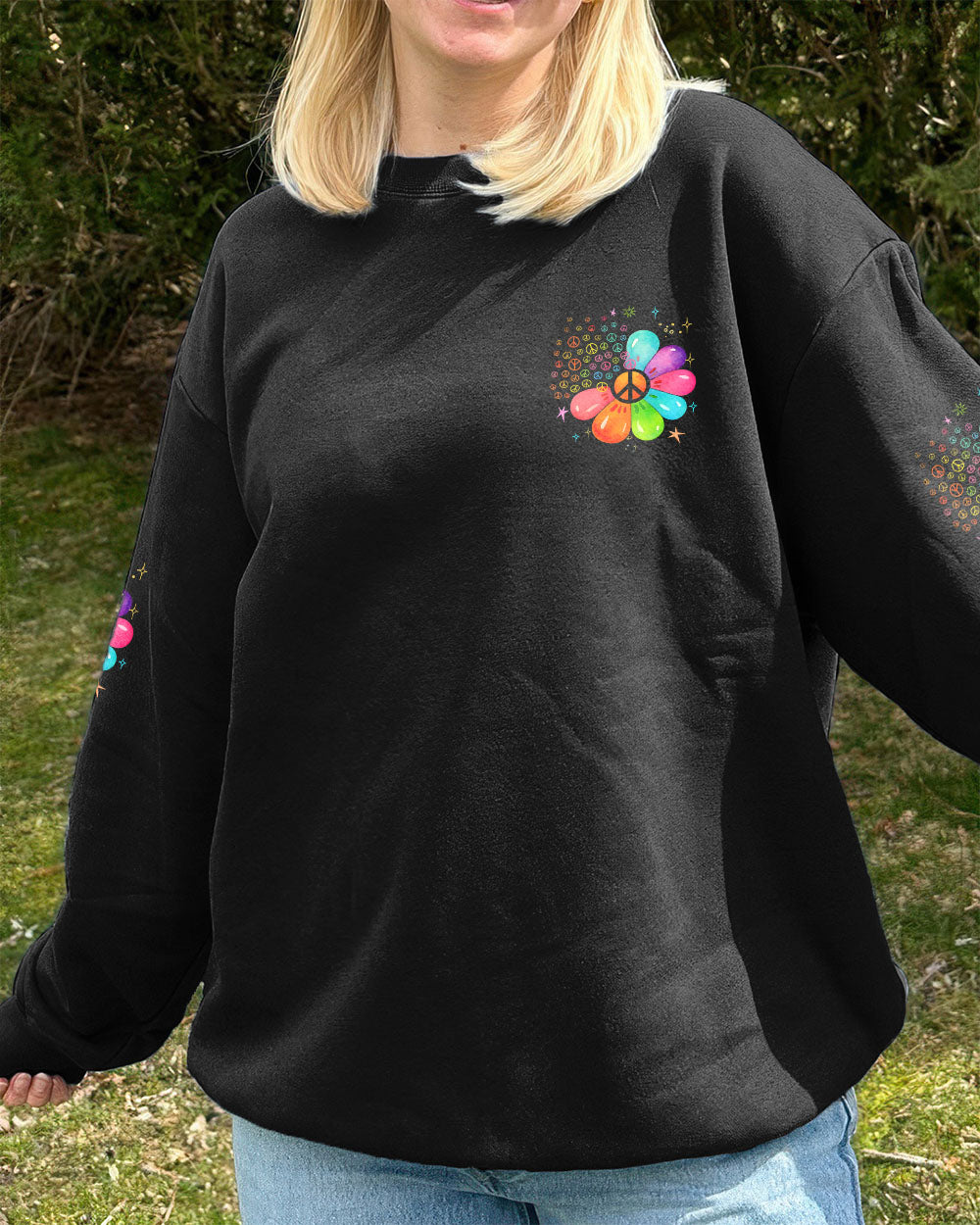 IMAGINE ALL THE PEOPLE LIVING LIFE IN PEACE FLOWER ALL OVER PRINT - TYQY0910254