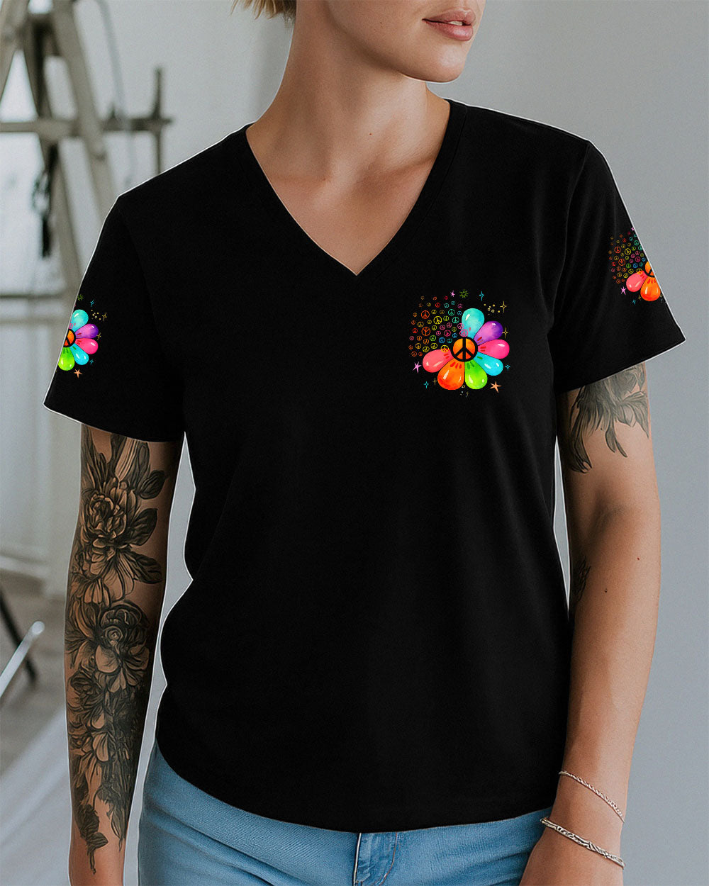 IMAGINE ALL THE PEOPLE LIVING LIFE IN PEACE FLOWER ALL OVER PRINT - TYQY0910254