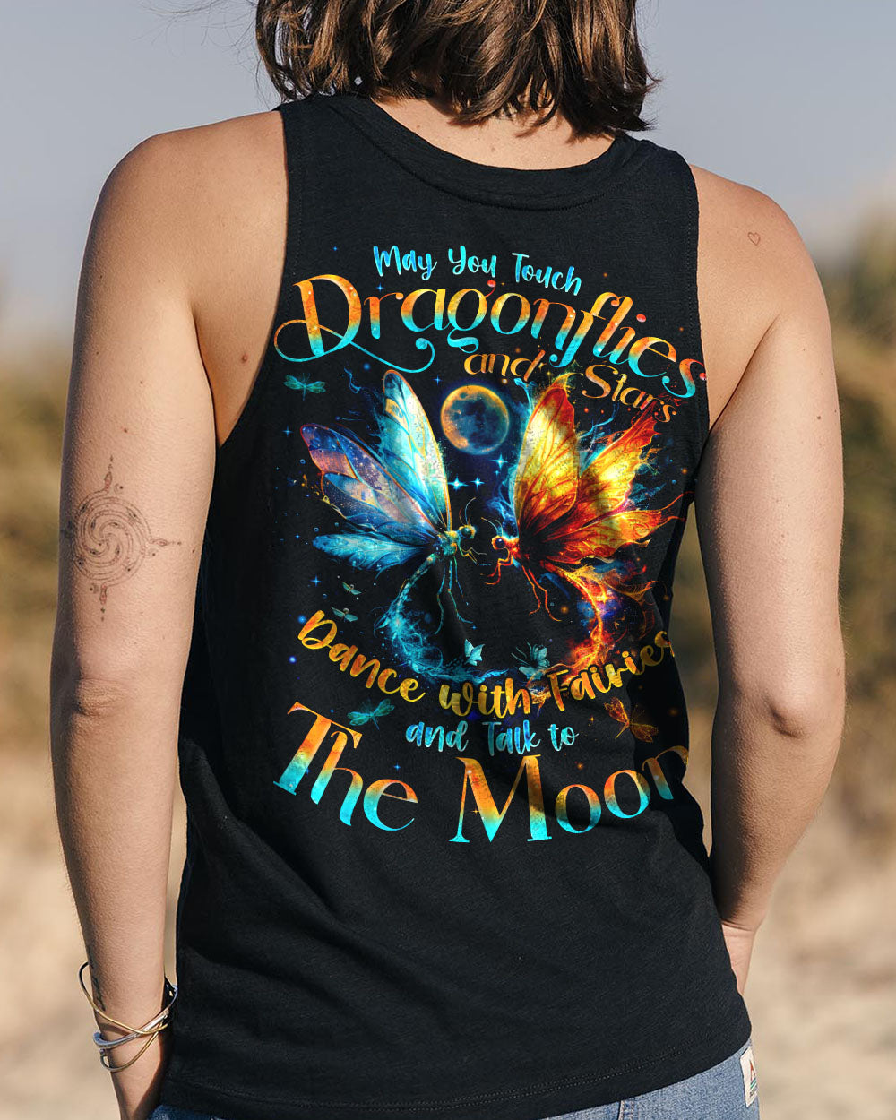 MAY YOU TOUCH DRAGONFLIES AND STARS ALL OVER PRINT - TYQY0911241