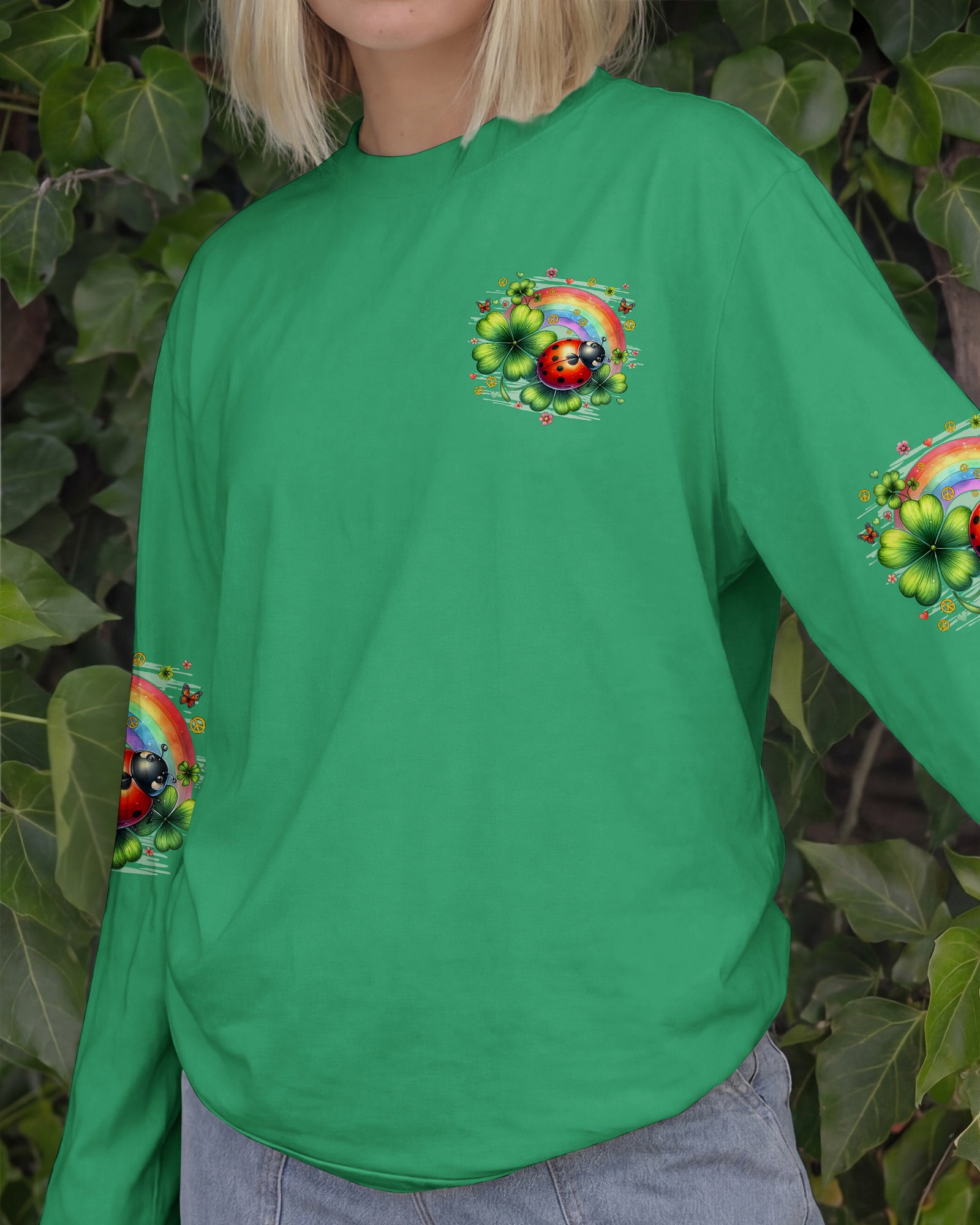 BE KIND LADYBUG SHAMROCK ALL OVER PRINT - TYQY1001261