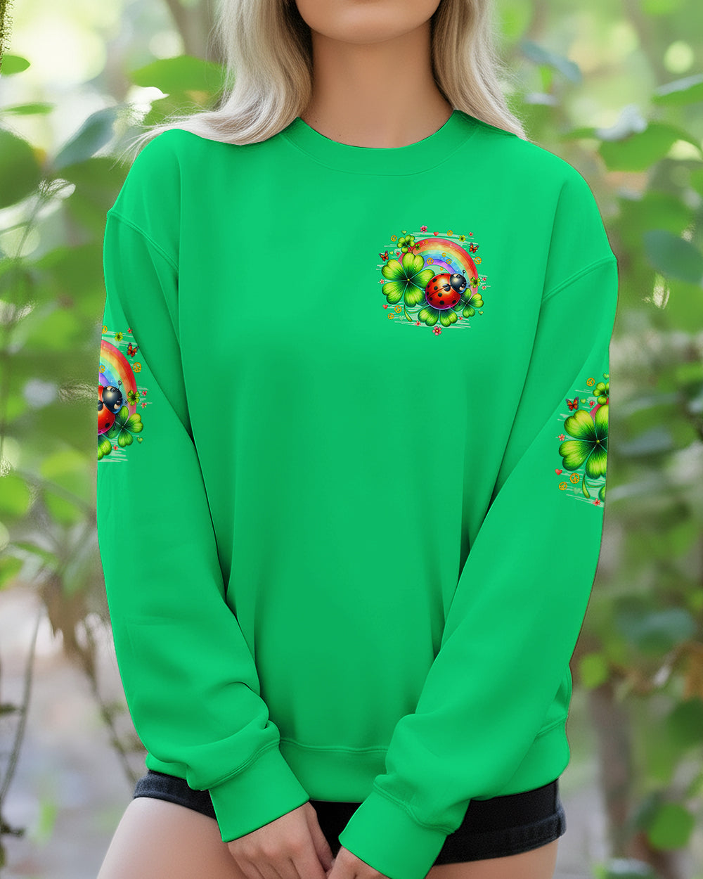 BE KIND LADYBUG SHAMROCK ALL OVER PRINT - TYQY1001261
