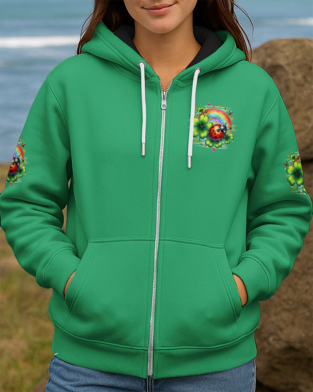 BE KIND LADYBUG SHAMROCK ALL OVER PRINT - TYQY1001261