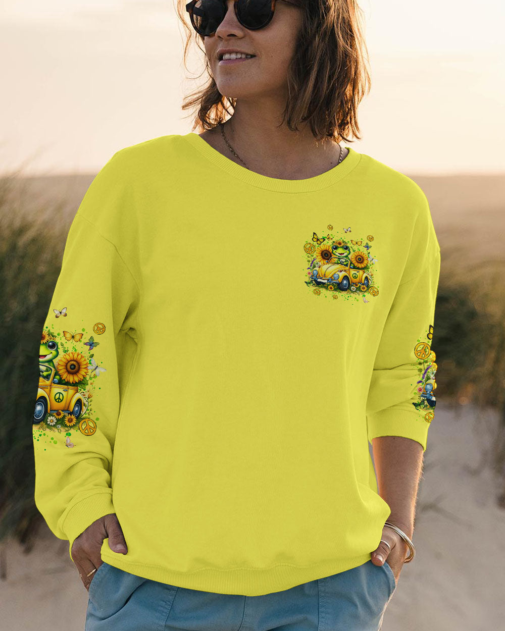 BE YOU THE WORLD WILL ADJUST FROG ALL OVER PRINT - TYQY1005245