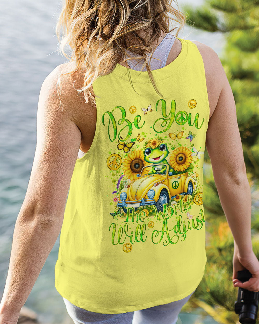 BE YOU THE WORLD WILL ADJUST FROG ALL OVER PRINT - TYQY1005245
