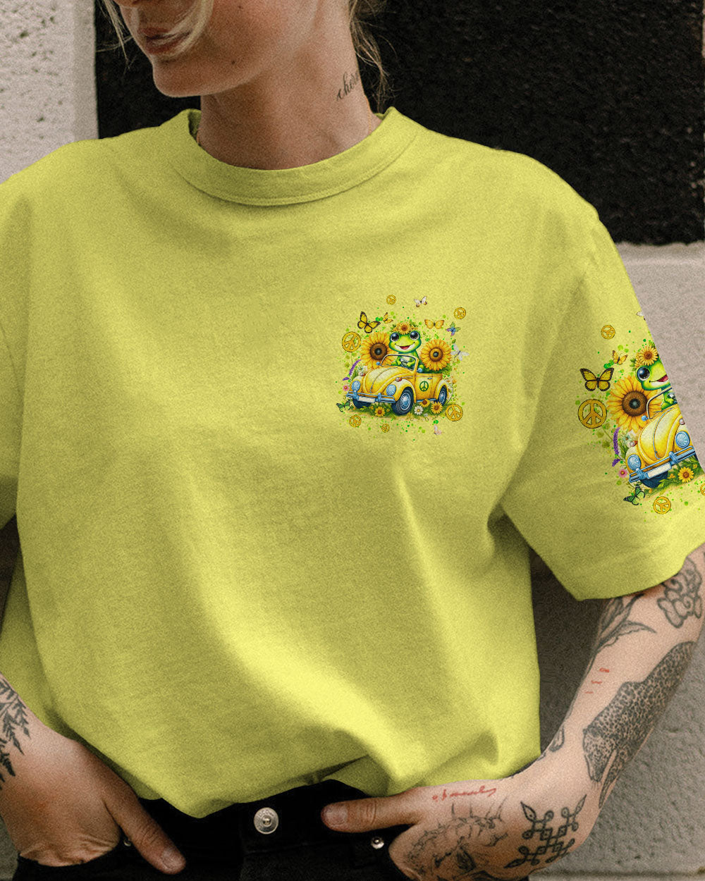 BE YOU THE WORLD WILL ADJUST FROG ALL OVER PRINT - TYQY1005245