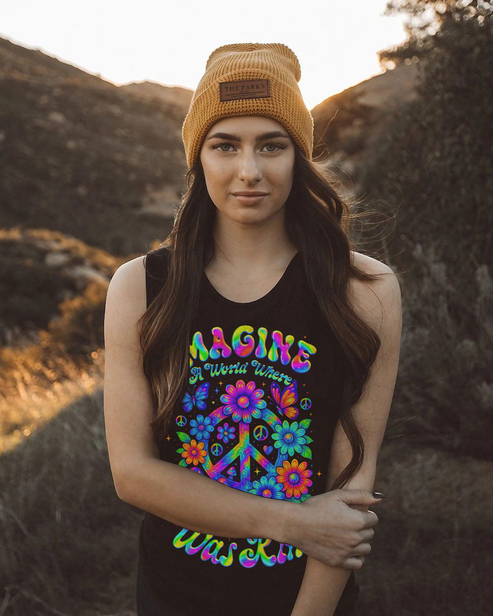 IMAGINE A WORLD WHERE EVERYONE WAS KIND ALL OVER PRINT - TYQY1006254