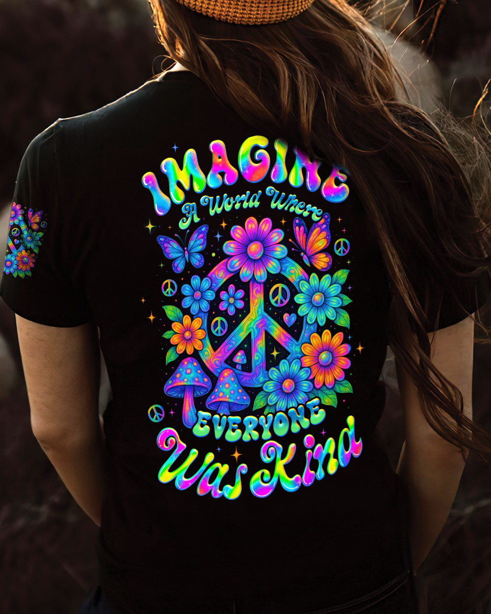 IMAGINE A WORLD WHERE EVERYONE WAS KIND ALL OVER PRINT - TYQY1006254