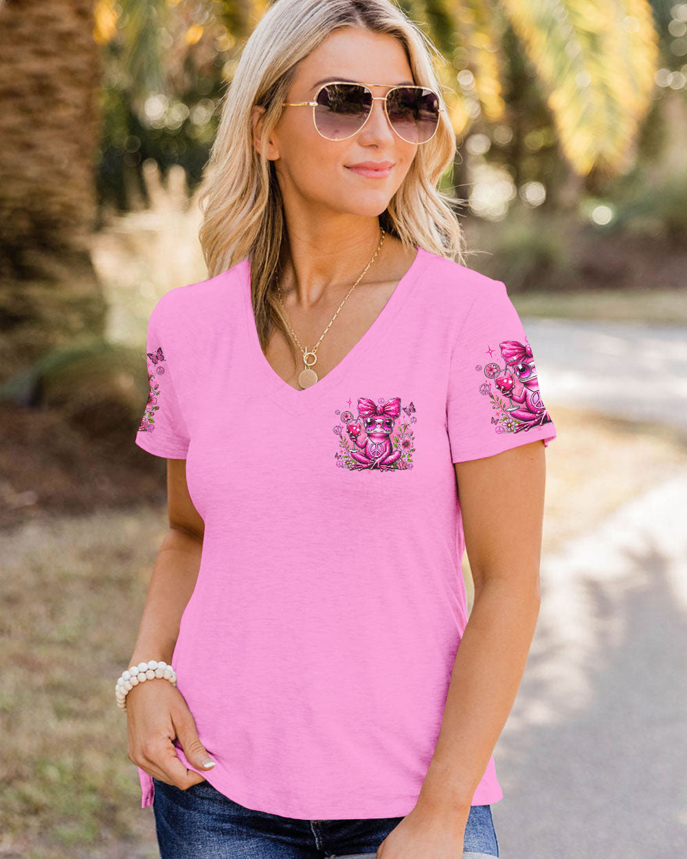 PRETTY IN PINK FROG ALL OVER PRINT - TYQY1007241